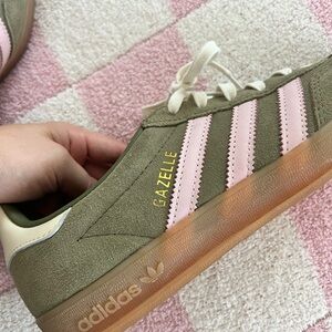 Adidas Gazelle Olive Pink Sneakers